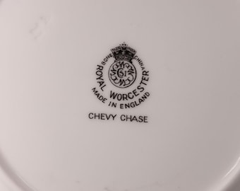 Royal Worcester Chevy Chase Bread Plate Floral Bone China Vintage