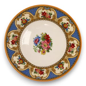 Johnson Bros Lincoln Dinner Plate 10 1/2&quot; Blue Pareek China England Antique 1920