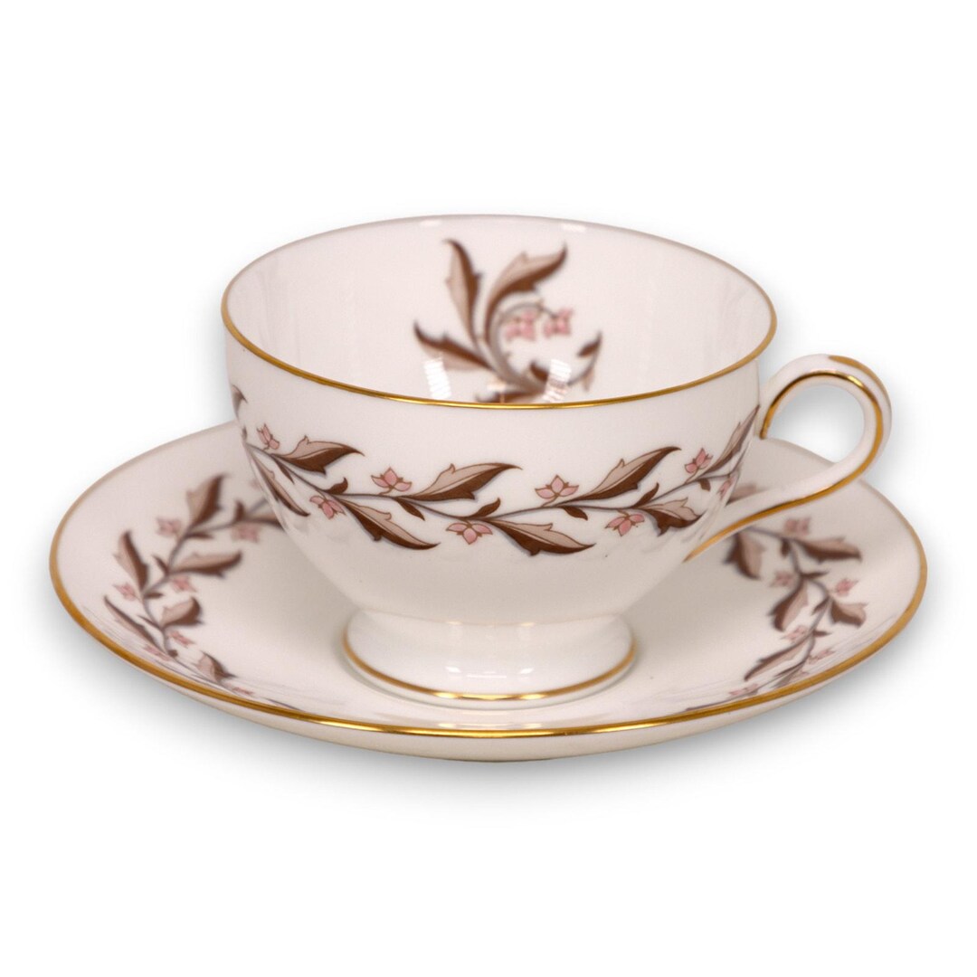 Minton Rosewood S640 Tea Cup Saucer Set Bone China Englabd