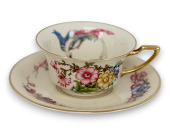 Rosenthal ivoor Phoenix theekop schotel set Duitsland vintage jaren 1930