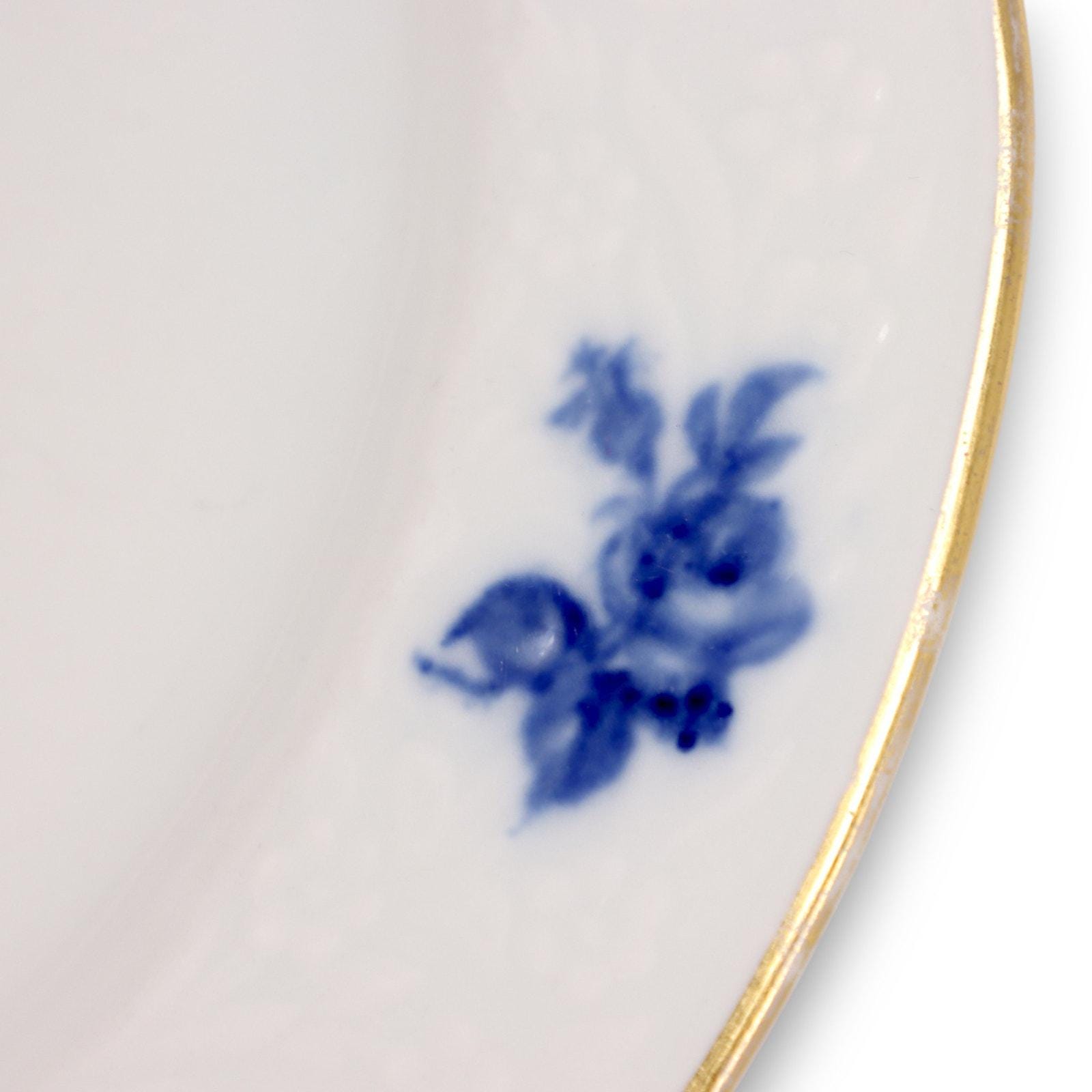 Schumann Bavaria Echt Cobalt Floral Dinner Plate Vintage C.1950s