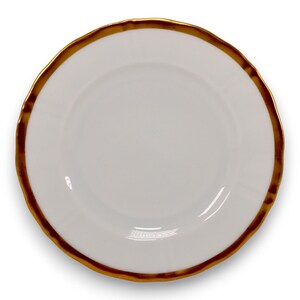 Fürstenberg Gold Trim Bread Plate 6" White PorcelainGermany Vintage 1966