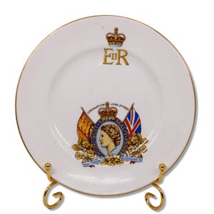 Queen Elizabeth II June 2nd 1953 Coronation 7&quot; Souvenir Sal;ad Plate