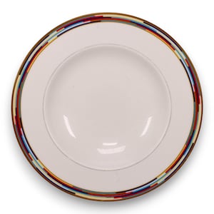 Royal Worcester Metropolitan 9 1/4&quot;&quot; Miska do zupy z geometrycznym złotym rantem, vintage