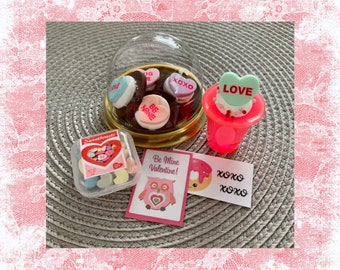 16 18 Inch Doll AG Valentine Valentines Chocolate Candy Food Drink Dessert Cookie Card Pretend Play Display Gift  Handmade Cookie CCDF