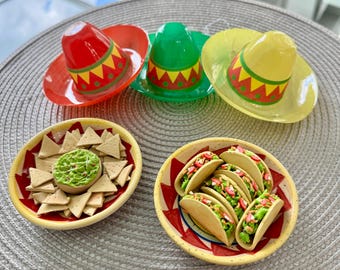 16 18 Inch 1/3 1:3 Scale AG Doll Tacos Taco Cinco De Mayo Food Drink Holiday Prop Handmade Gift Pretend Play CCDF