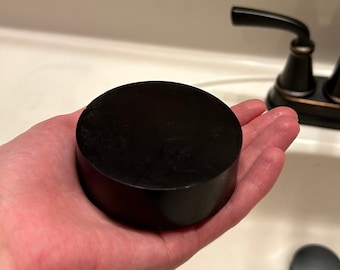 Handmade Hockey Puck Soap Bar: Masculine Scented Gift