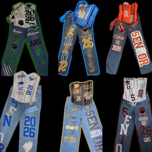 Senior Corset Set | Class of 2026 Outfit | Matching Top & Jeans | Senior Photos Outfit | High School Spirit Wear | Graduation Outfit