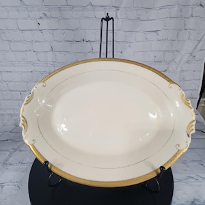 Vintage Wayne Old Ivory Syracuse China Oval Platter