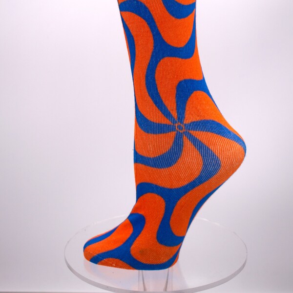 Printed Patterned Socks - Psychedelic Swirls