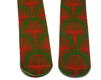 Printed Patterned Socks - Mushrooms