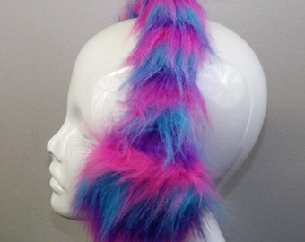 Adjustable Earmuffs, Ear Warmers - Pink, Purple and Blue Faux Fur