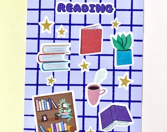 Buchjournal-Sticker | Lesesticker | Bullet-Journal-Sticker | Scrapbook-Sticker | Deko fürs Bücherjournaling