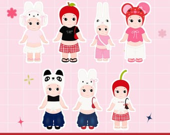 Trendy Sonny Stickers | Frosted Glitter Laminate - Waterproof Vinyl