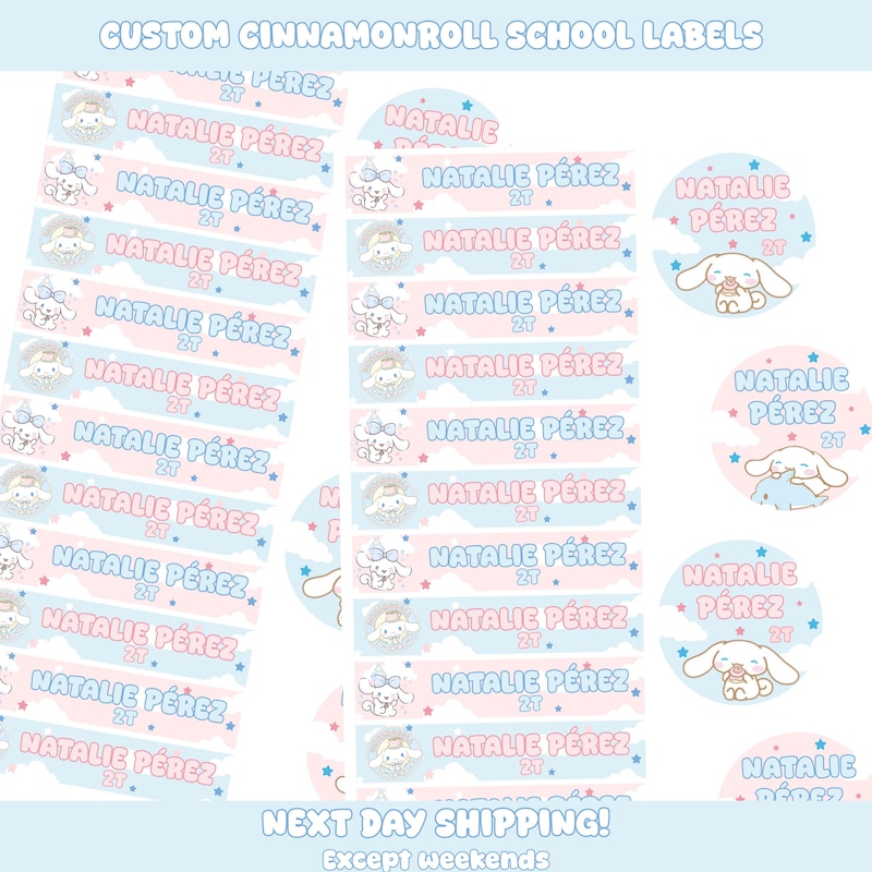 Cinnamoroll Math Label Cinnamonrolls Stickers - Etsy