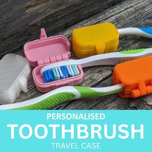 Estuche de viaje personalizado para cepillos de dientes: soporte personalizado para cepillos de dientes