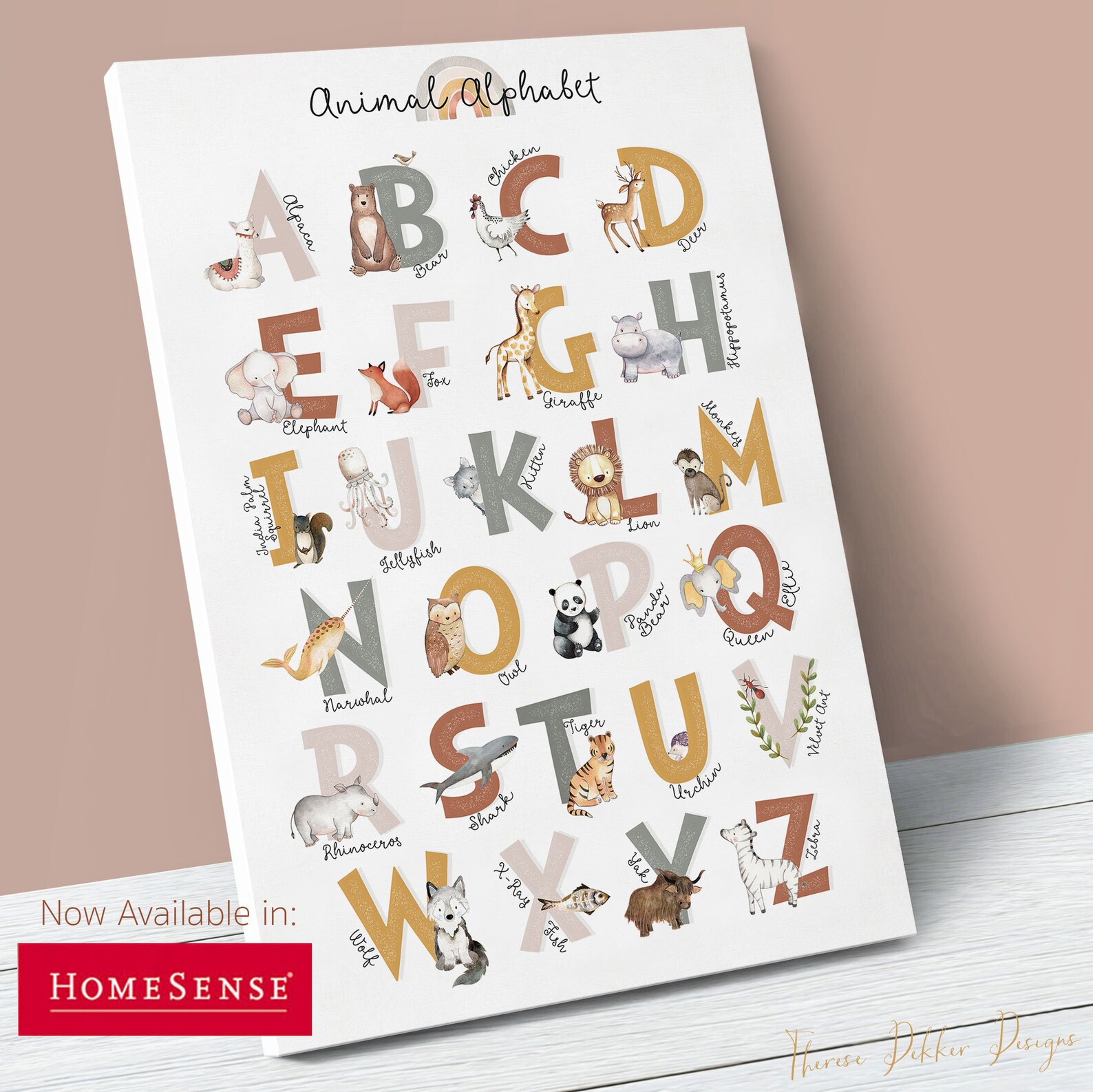 Alphabet Nursery Decor Alphabet Wall Art Print Alphabet - Etsy