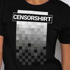 Censorship Parody T-Shirt: Funny Free Speech Pun Tee. Black