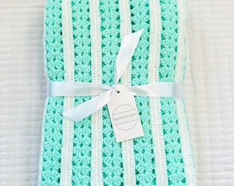 Crochet Baby Blanket, Baby Shower Gift Idea, Baby Boy Blanket, Baby Girl Blanket, Pastel Nursery Decor, Newborn Boy Infant, Multicolored