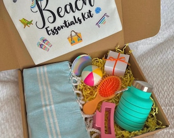 Summer Birthday Gift Box, Summer Beach Bag, Women Birthday Gift Set, Care Package