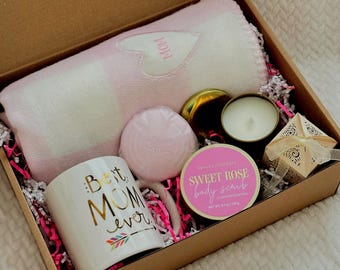 Self Care Gift for Mom, New Mom Care Package, New Baby Gift Box, Candle