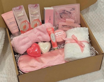 Pink Spa Self Care Beauty Gift Box, Teen Girl Luxury Self Care Spa Set