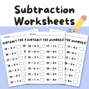 Two-Digit Subtraction Worksheets: Math Practice for 2nd-3rd Grade (Printable PDF)