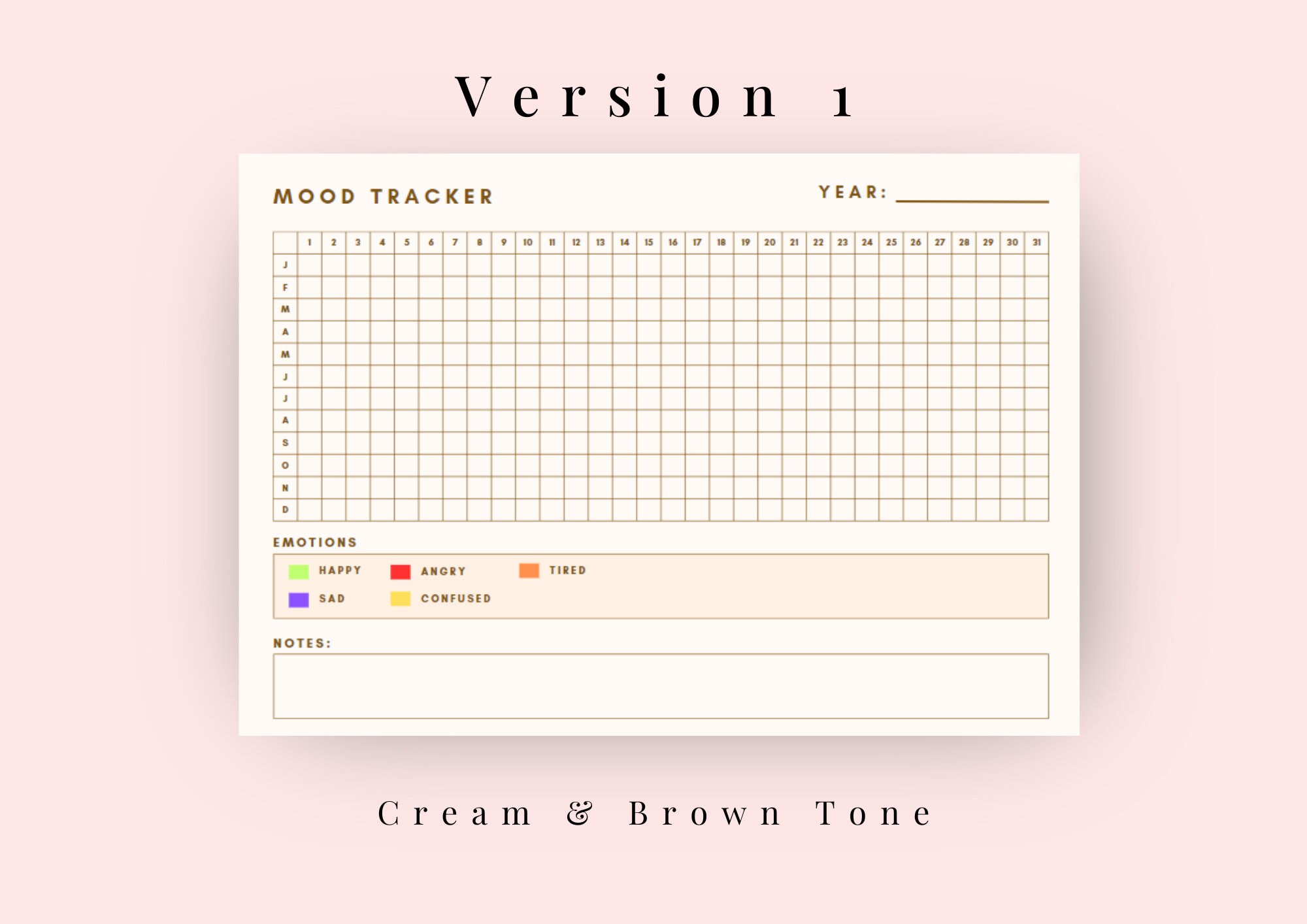 Mood Tracker Editable Mood Tracker Canva Template Minimalistic Mood Tracker Editable Mood Tracker Canva Template Minimalistic