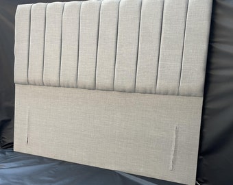 Luxury Floor Standing Bed Headboard in Turin/ Linen Fabric in 50" Height