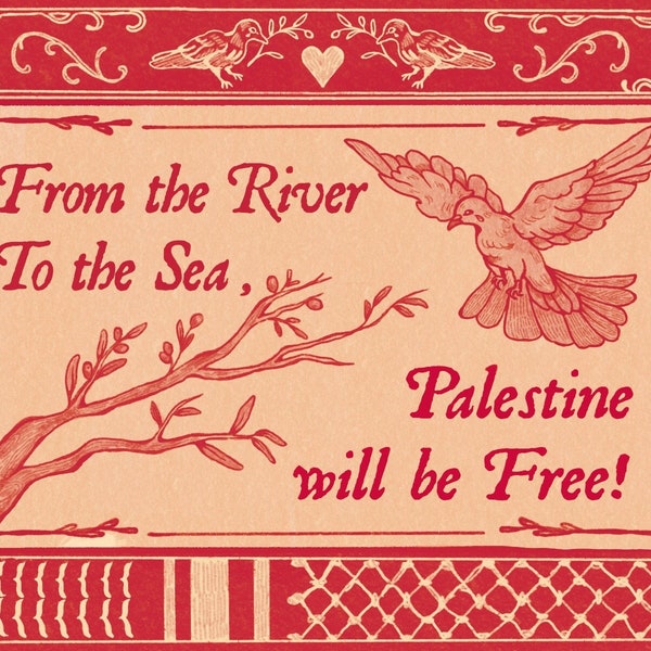 Free Palestine Printed Illustration!