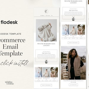 Flodesk Email E-Commerce Marketing Newsletter Template | Weekly News Email for Shop Small Business
