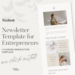 Flodesk Marketing Email Newsletter Template | Weekly News Email for Small Business, Coach, Blogger