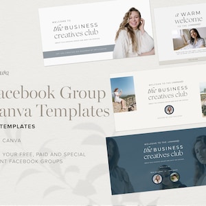 Facebook Group Canva Templates 40 Graphics | Group Banner, Post Images, Facebook Group Promotion Course Creators and Coaches