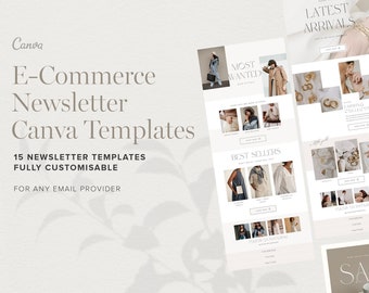 E-Mail Marketing E-Business Newsletter Canva Templates | Verkaufs-E-Mail | Shop-E-Mail | MailChimp, FloDesk, MailerLite | Online-Shop E-Mail