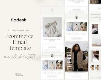 Flodesk Email E-Commerce Marketing Newsletter Template | Weekly News Email for Shop Small Business