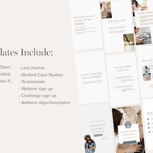 Course Launch Instagram Promotional Canva Templates 100 Feed and Stories Graphics Course Creator image 6