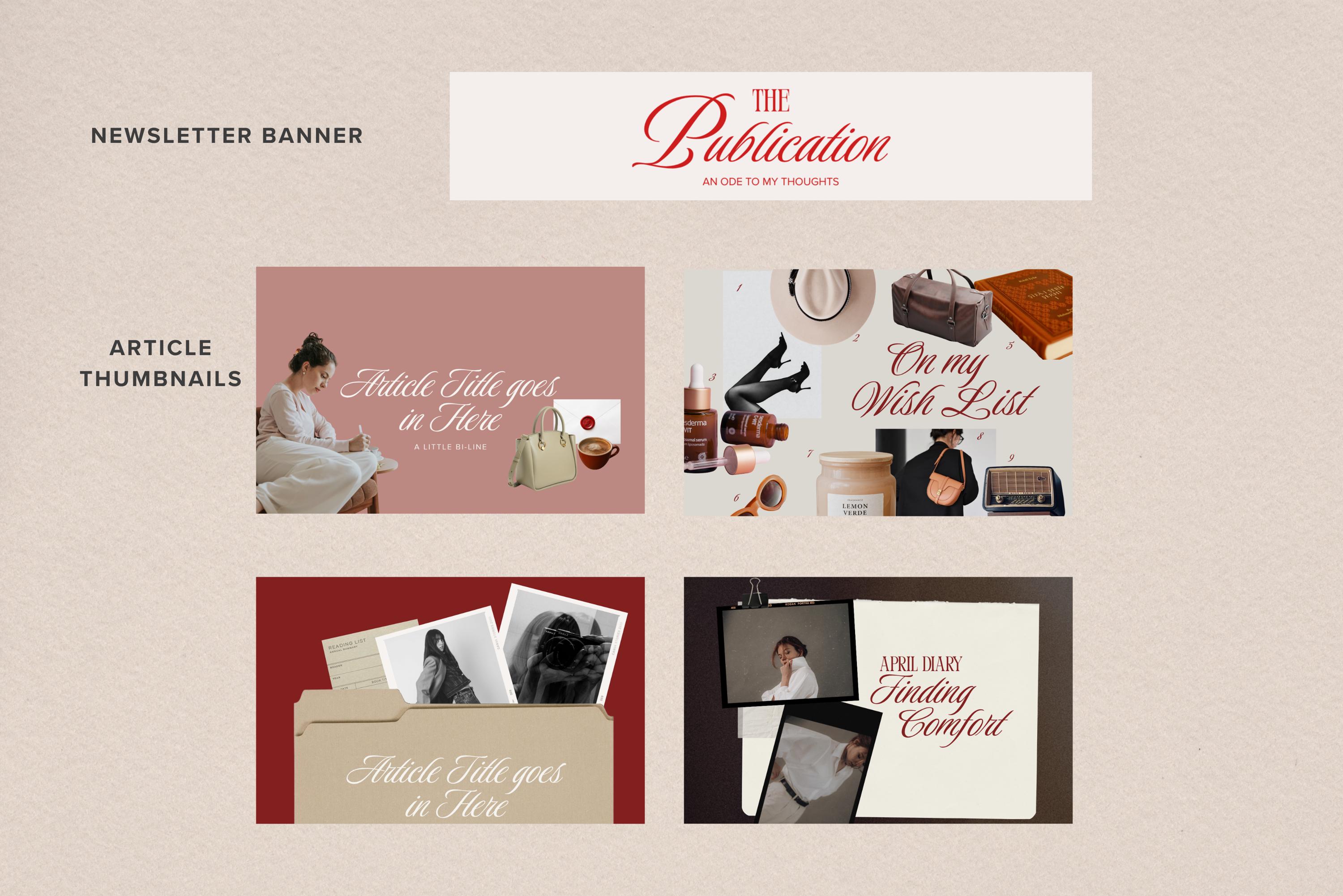 Substack Branding Kit Canva Templates - Editorial Newsletter Graphics ...