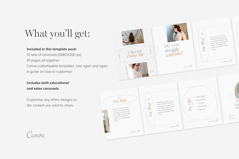 Instagram Carousel Coach Templates for Canva | Educational and ...