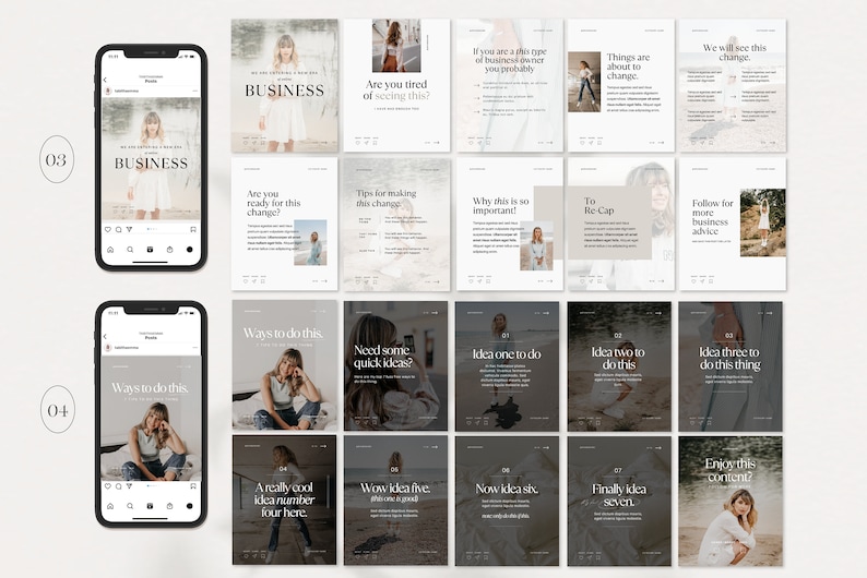 Instagram Carousel Small Business Templates for Canva Educational and Story Telling Social Media Posts image 3