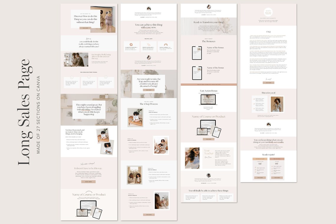 Course Creator Bundle Canva Templates | Webinar and Course Slides ...