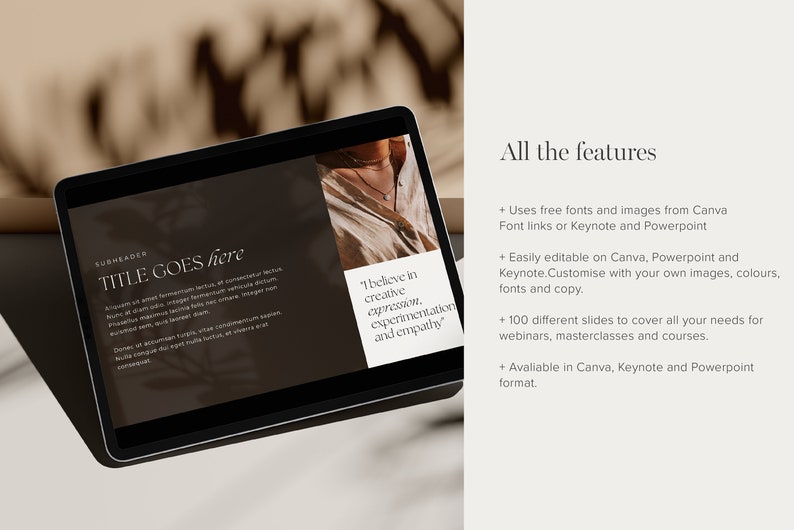 Luxury inar, Masterclass Course Presentation Slide Deck 100 Slides