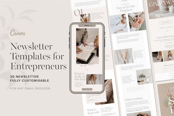 Email Marketing Newsletter Canva Templates | Sales Email | Welcome Email | MailChimp, FloDesk, MailerLite | Coach Email Design