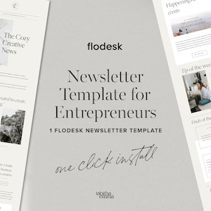 Flodesk Email Newsletter Template | Weekly News Email Marketing for Small Business, Coach, Blogger