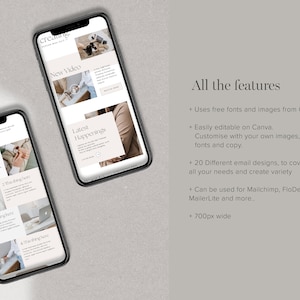 Email Marketing Newsletter Canva Templates Sales Email Welcome Email MailChimp, FloDesk, MailerLite Coach Email Design image 7