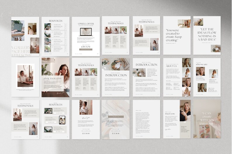 Editable Canva Workbook and Ebook Template Bundle Course creator, coach and small business 120 pages image 5