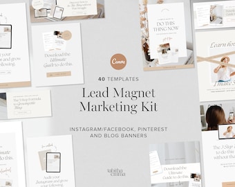 Lead Magnet Marketing Templates | Opt in Werbegrafiken Instagram, Pinterest, Blog Post | Canva Templates