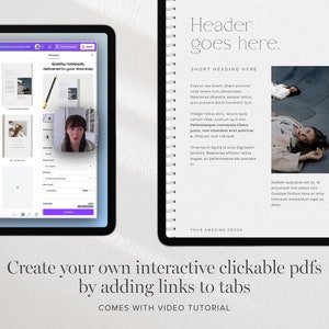 Editable Digital Hyperlink Tab Document Canva Template | Kit for ...