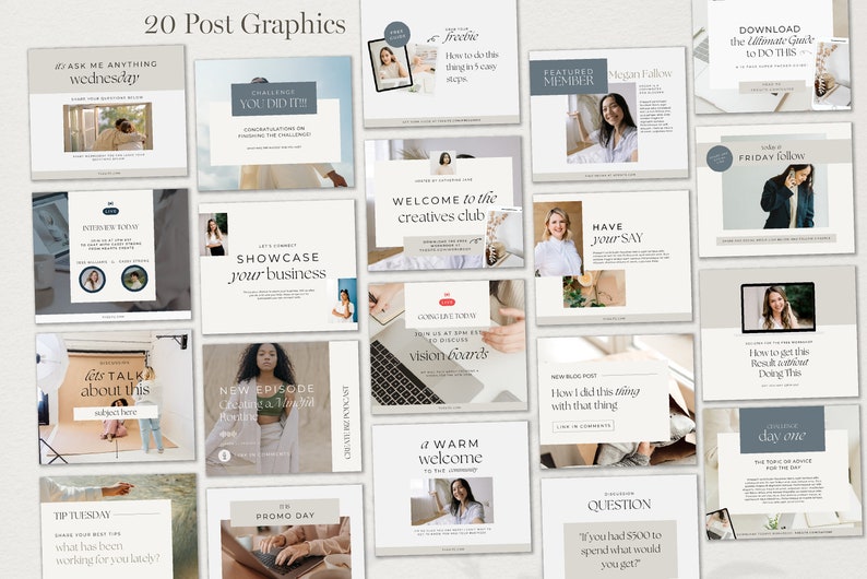 Facebook Group Canva Templates 40 Graphics Group Banner, Post Images, Facebook Group Promotion Course Creators and Coaches image 4