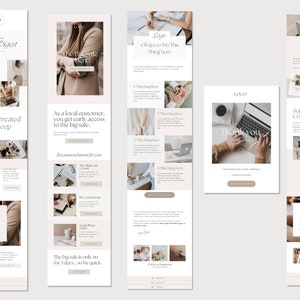 Email Marketing Newsletter Canva Templates Sales Email Welcome Email MailChimp, FloDesk, MailerLite Coach Email Design image 4