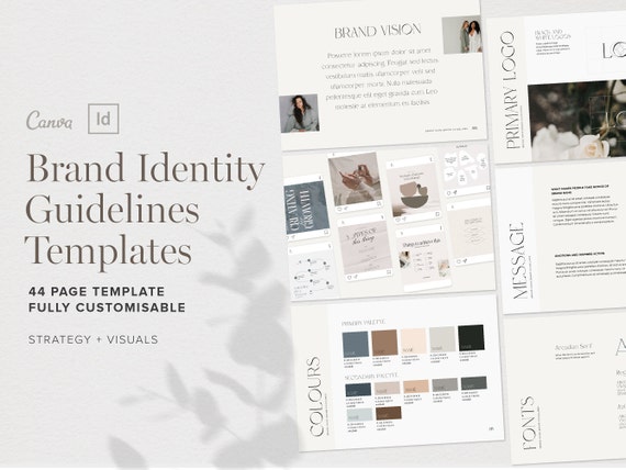 Business Brand Identity Style Guidelines Canva and InDesign Template